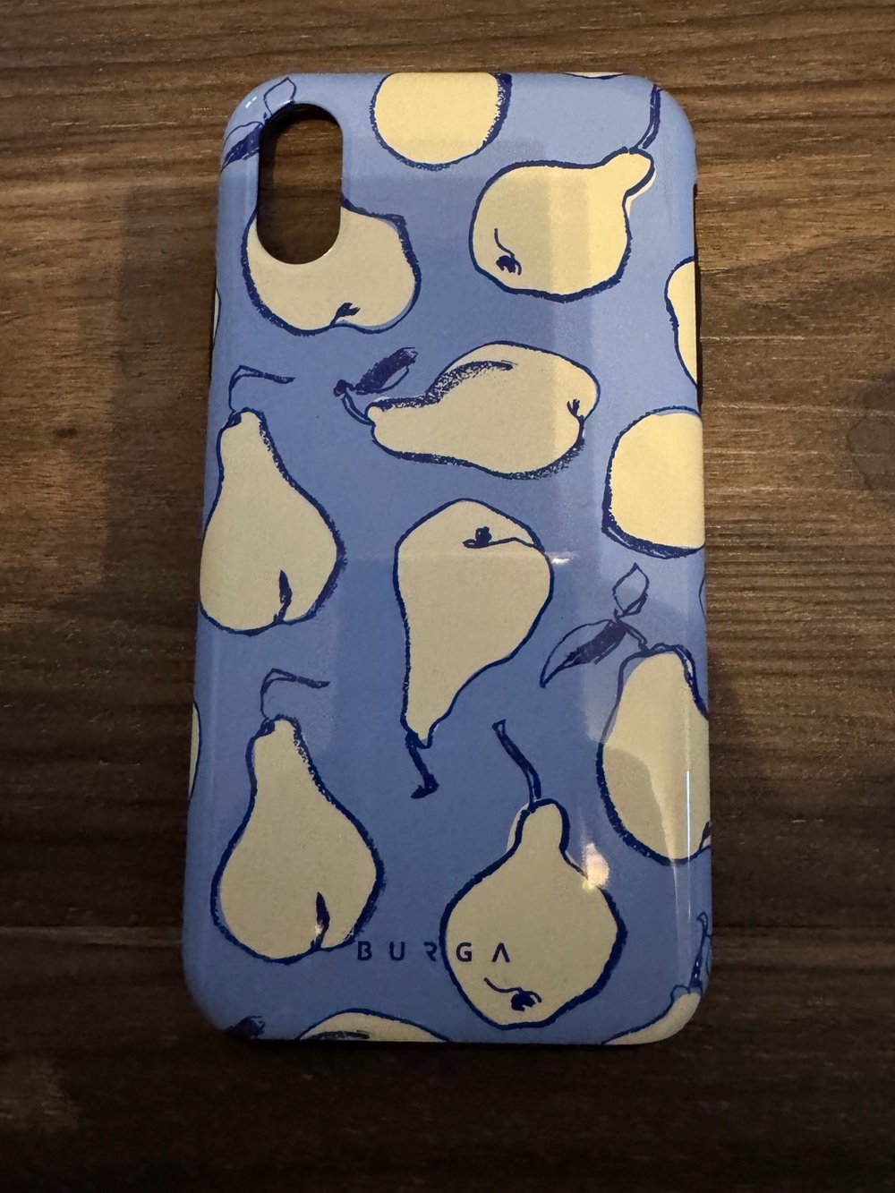 Burga‎ IPHONE XS MAX case Pear Crush fruit blue yellow summer spring farmer